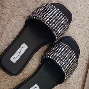 STEVE MADDEN - NWT Clyde Rhinestone Slide Sandal size 8.5